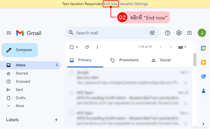 How to turn off Vacation Responder in Gmail