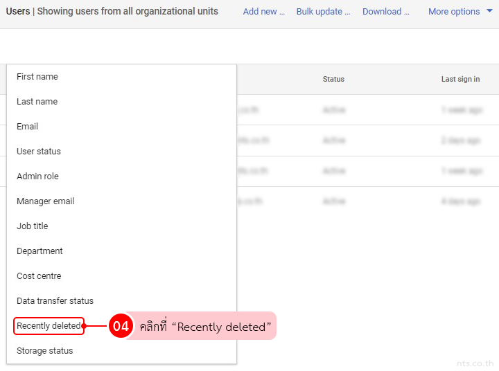 How to Recover User in Google Workspace Admin Console