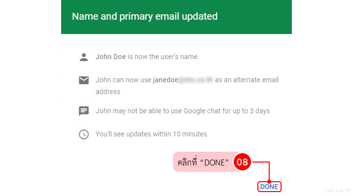 How to Change a users profile name in Google Worksapce