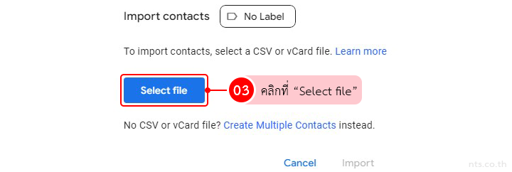 How to Import contacts in Google Contacts