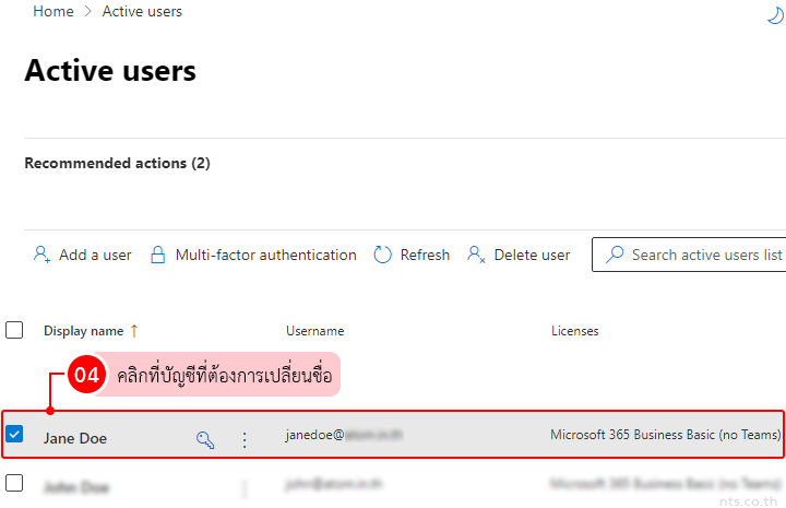 How to change a username in Microsoft 365 Admin center