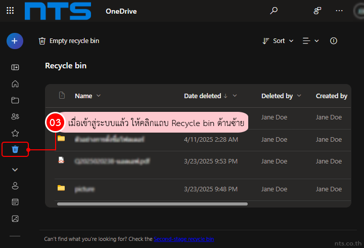 Restore Deleted Files in OneDrive