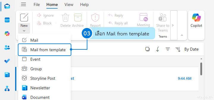 How to Create template on Outlook for web