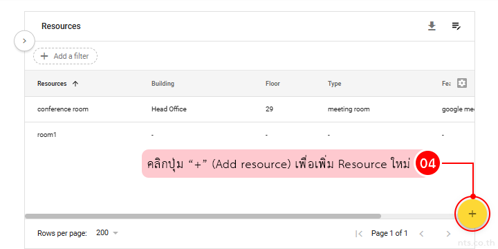 Google workspace resource calendar