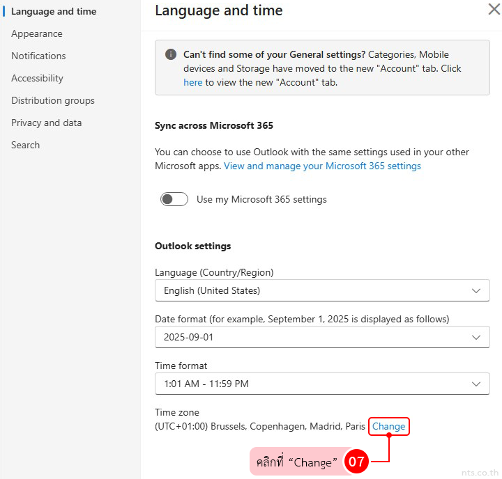 How to Change Language and Time Zone in Outlook on the Web