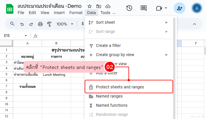 Protect sheet google sheets