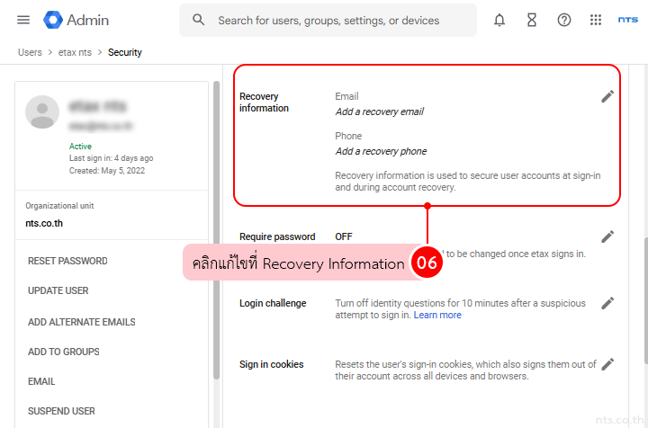Google workspace recovery options