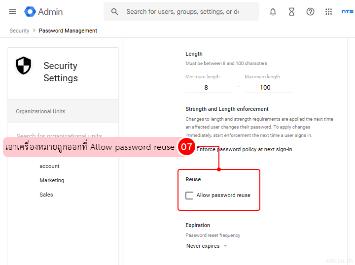 Google workspace password policy