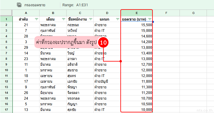 Google sheets filter view