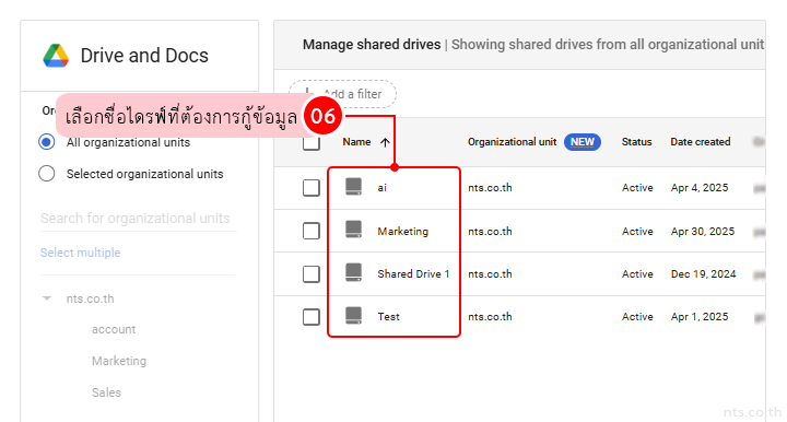 Restore deleted files shared drives google workspace