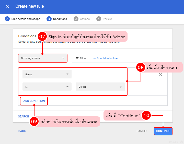Google workspace shared drive deletion alert