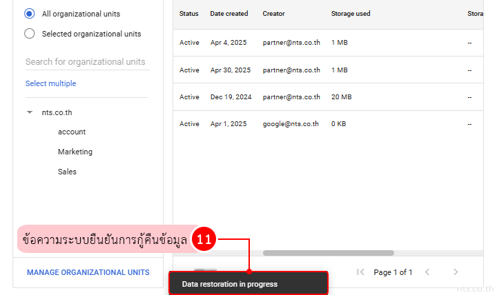 Restore deleted files shared drives google workspace