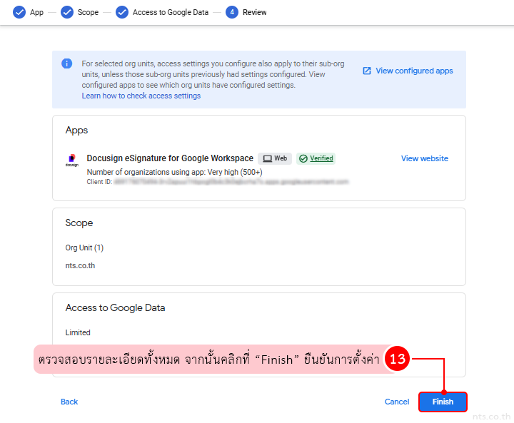 Set permissions third party apps google workspace