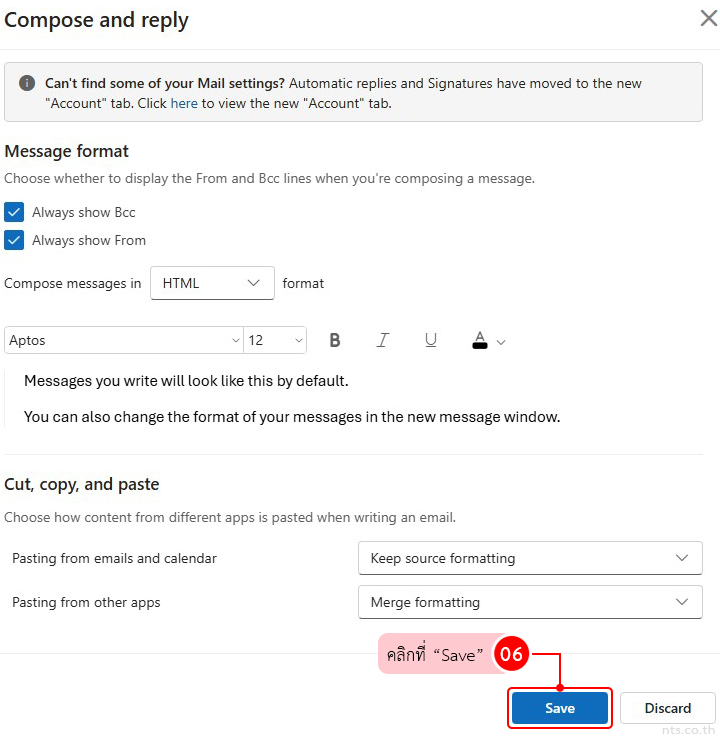 How to Always Display From and Bcc in Outlook Web