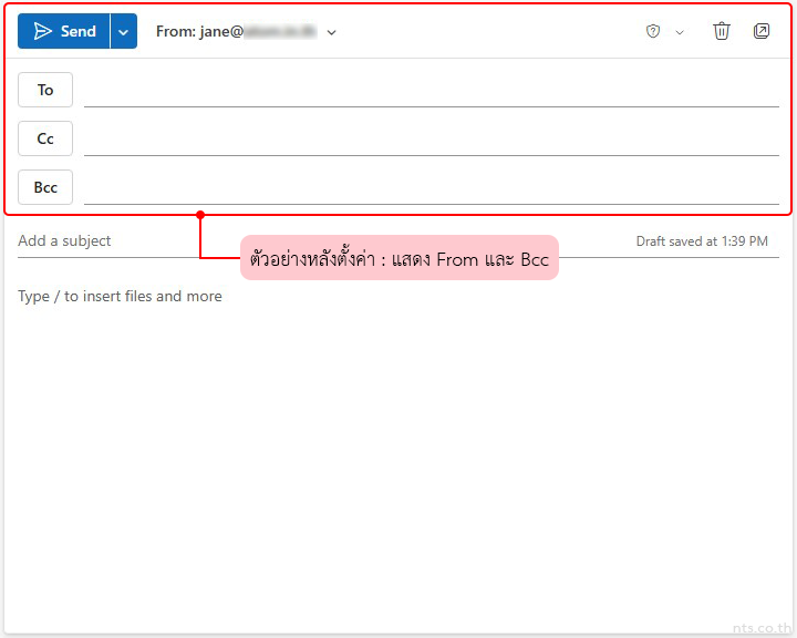 How to Always Display From and Bcc in Outlook Web