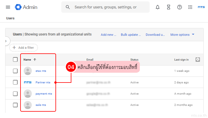 How to assign admin role to user google workspace