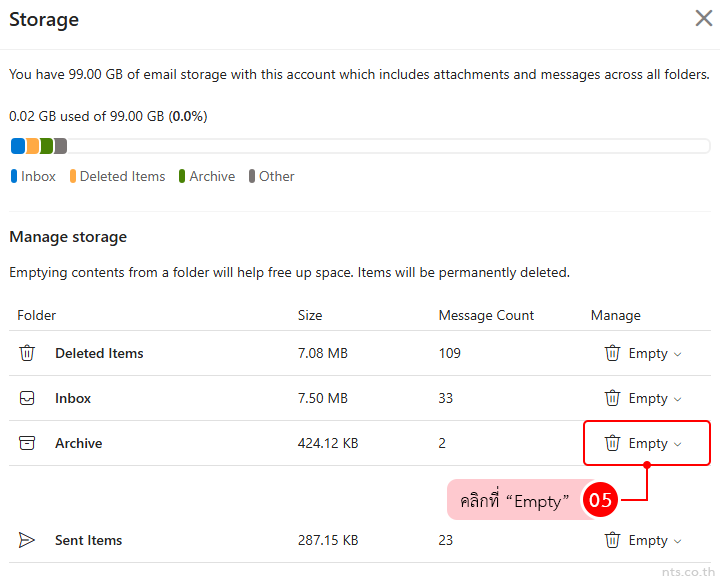 How to Check and Manage Email Storage in Outlook Web