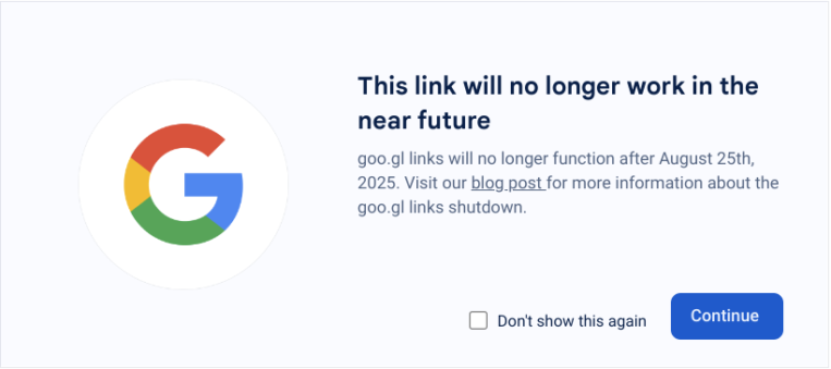 Google URL Shortener links will no longer be available