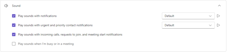 Set custom sound notifications in Microsoft Teams