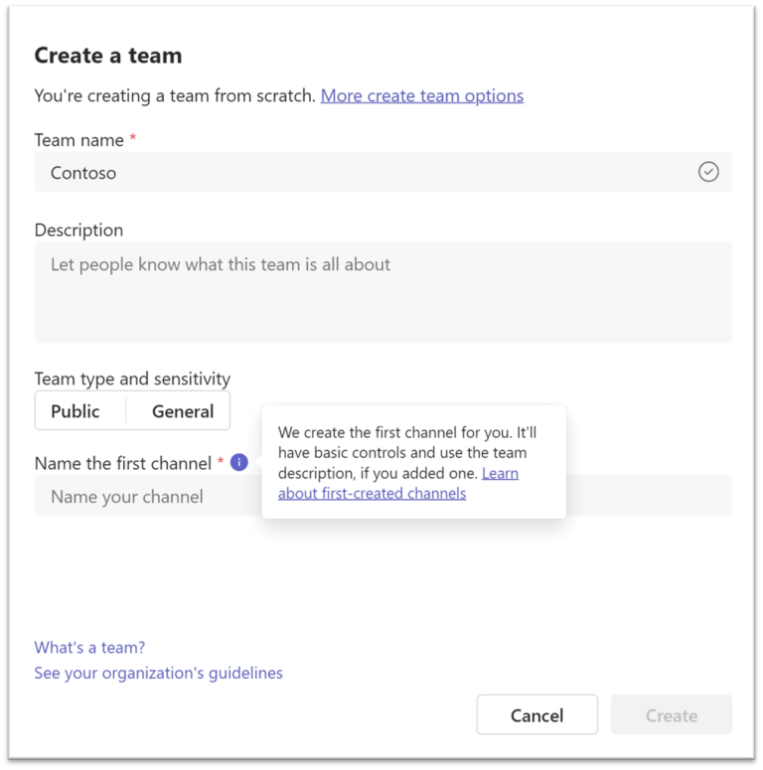 Give a custom name to the General channel in Microsoft Teams