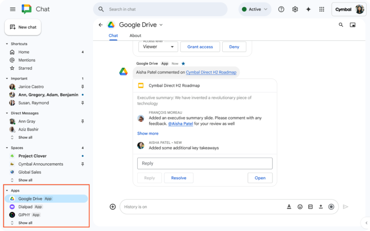 Easily find and navigate your Google Chat conversations by organizing them into custom sections