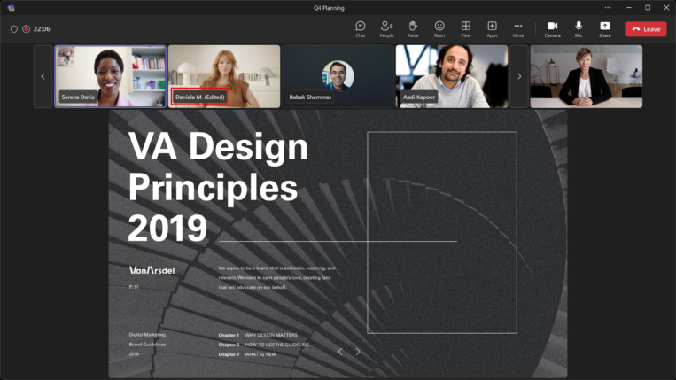 Edit your display name in Teams meetings