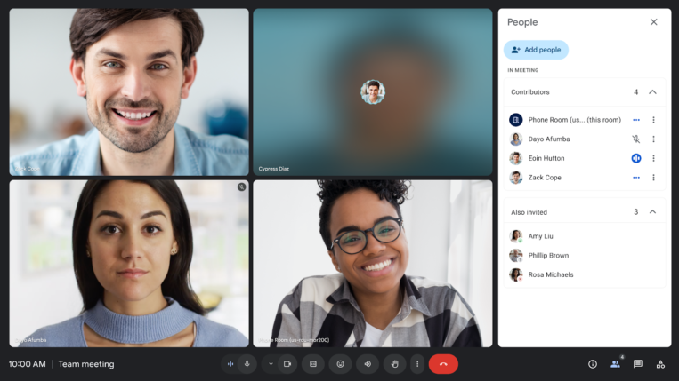 View invited meeting participants on Google Meet hardware