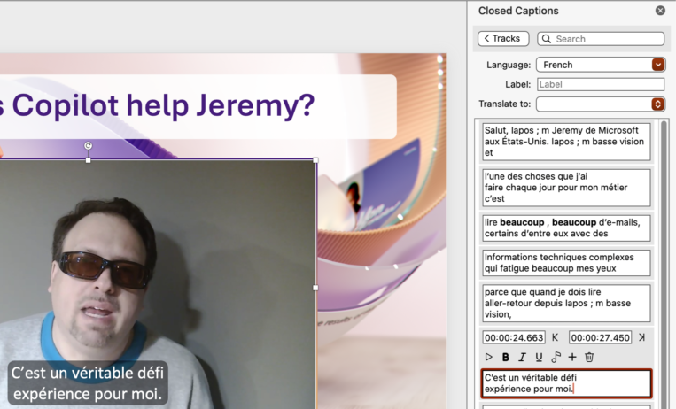Easily caption videos in PowerPoint for Mac