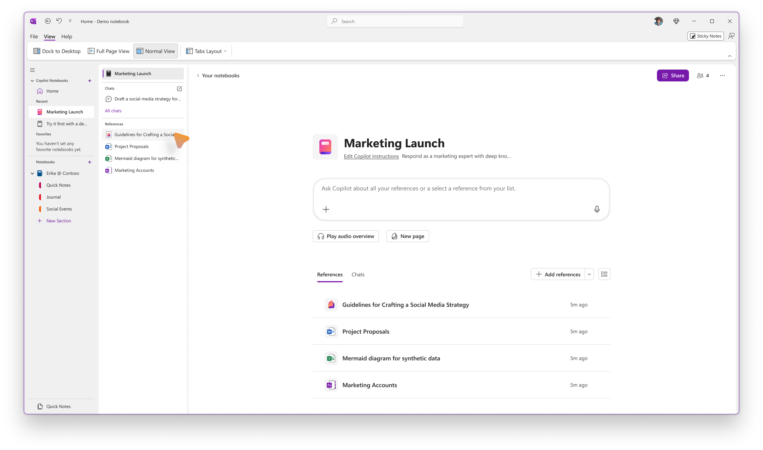 Microsoft 365 Copilot Notebooks available in OneNote on Windows