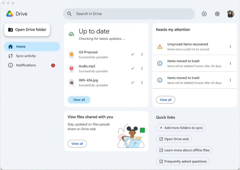 Google Drive for Desktop UI Update