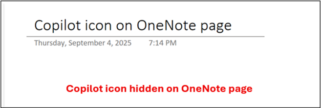 Show or hide the Copilot icon in OneNote on Windows