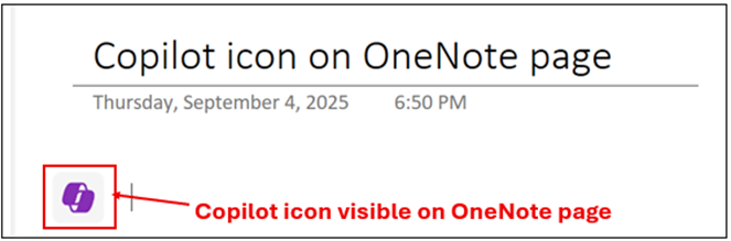 Show or hide the Copilot icon in OneNote on Windows