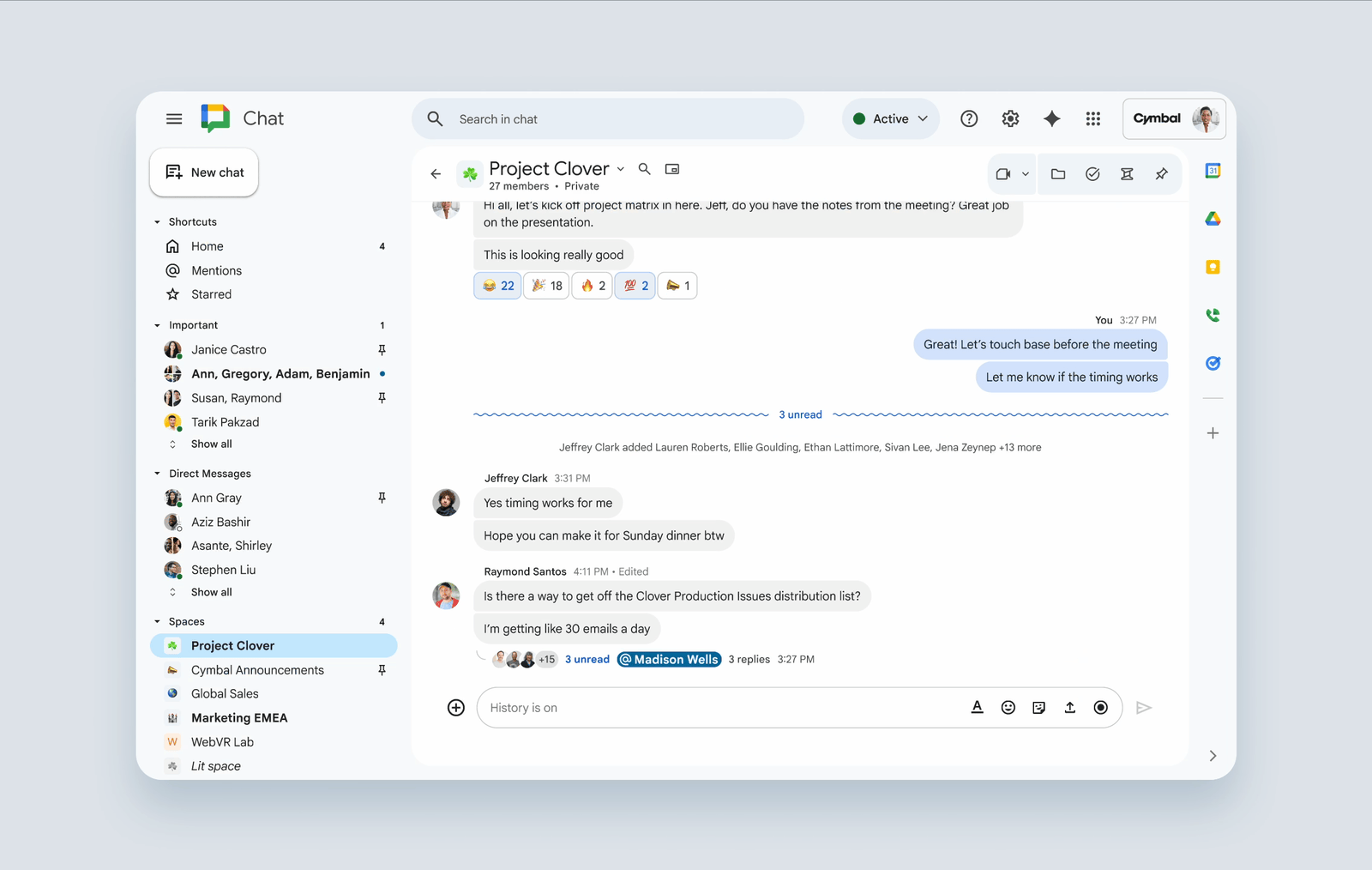 Express yourself with stickers in Google Chat