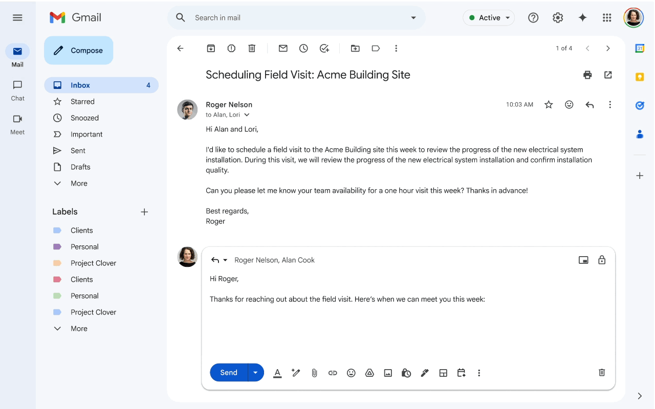 Use Help me schedule in Gmail to easily set up a meeting time with multiple guests
