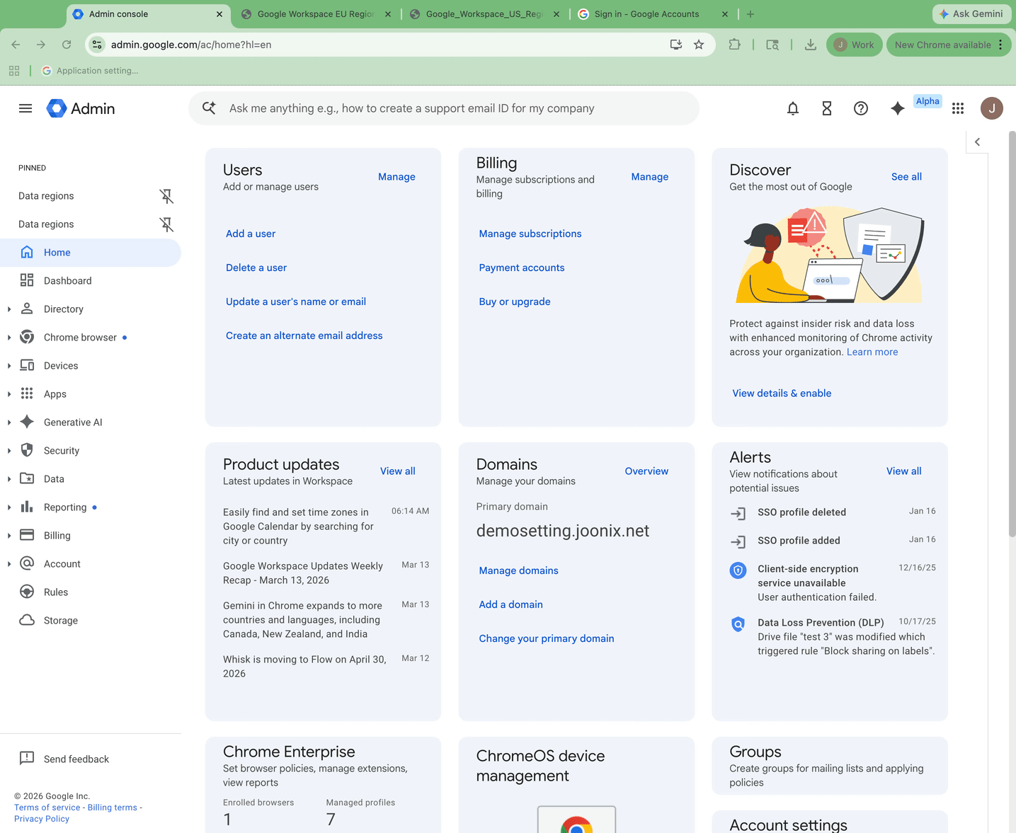 Download the third-party attestation for data regions