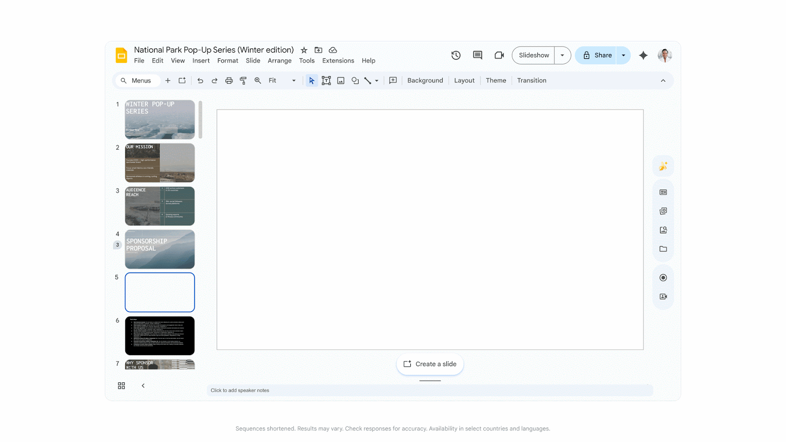 Generate beautiful and editable slides with ease in Google Slides