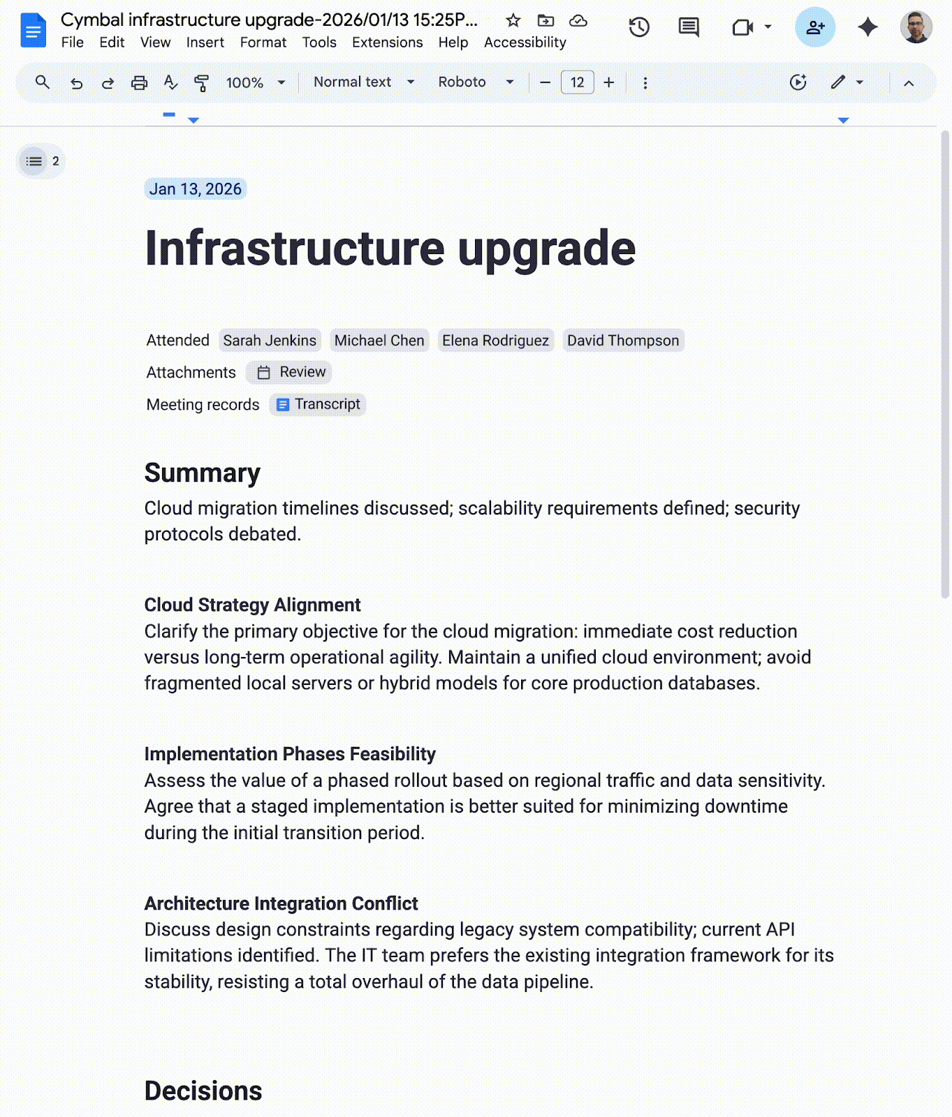 New ways to customize AI-generated meeting notes