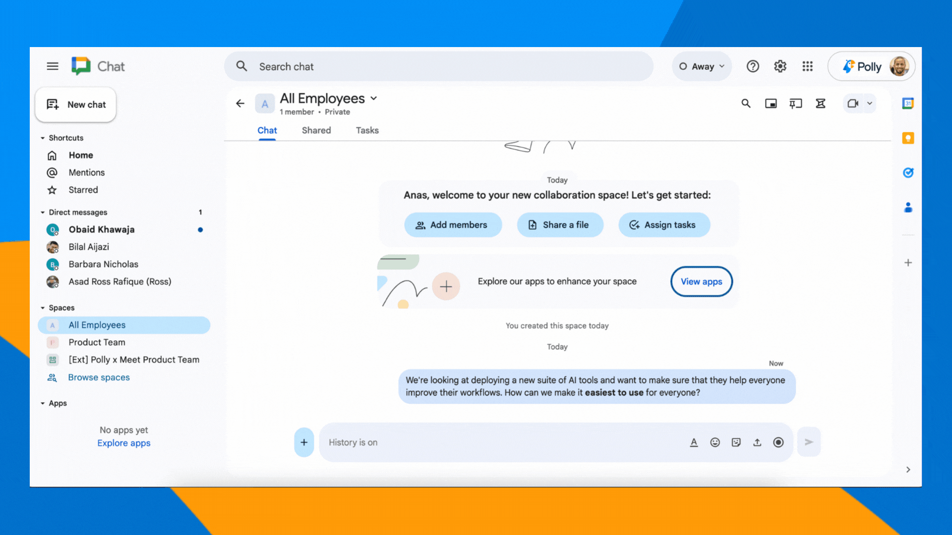 Simplify decision-making with Polly, now available for Google Chat