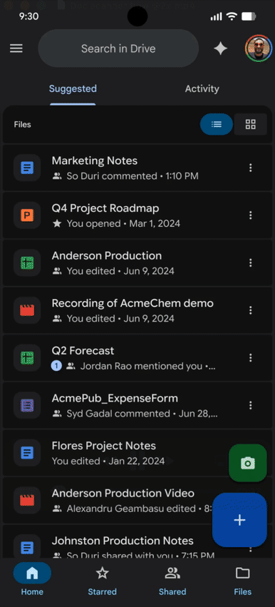 Quickly scan multiple pages in Google Drive on Android
