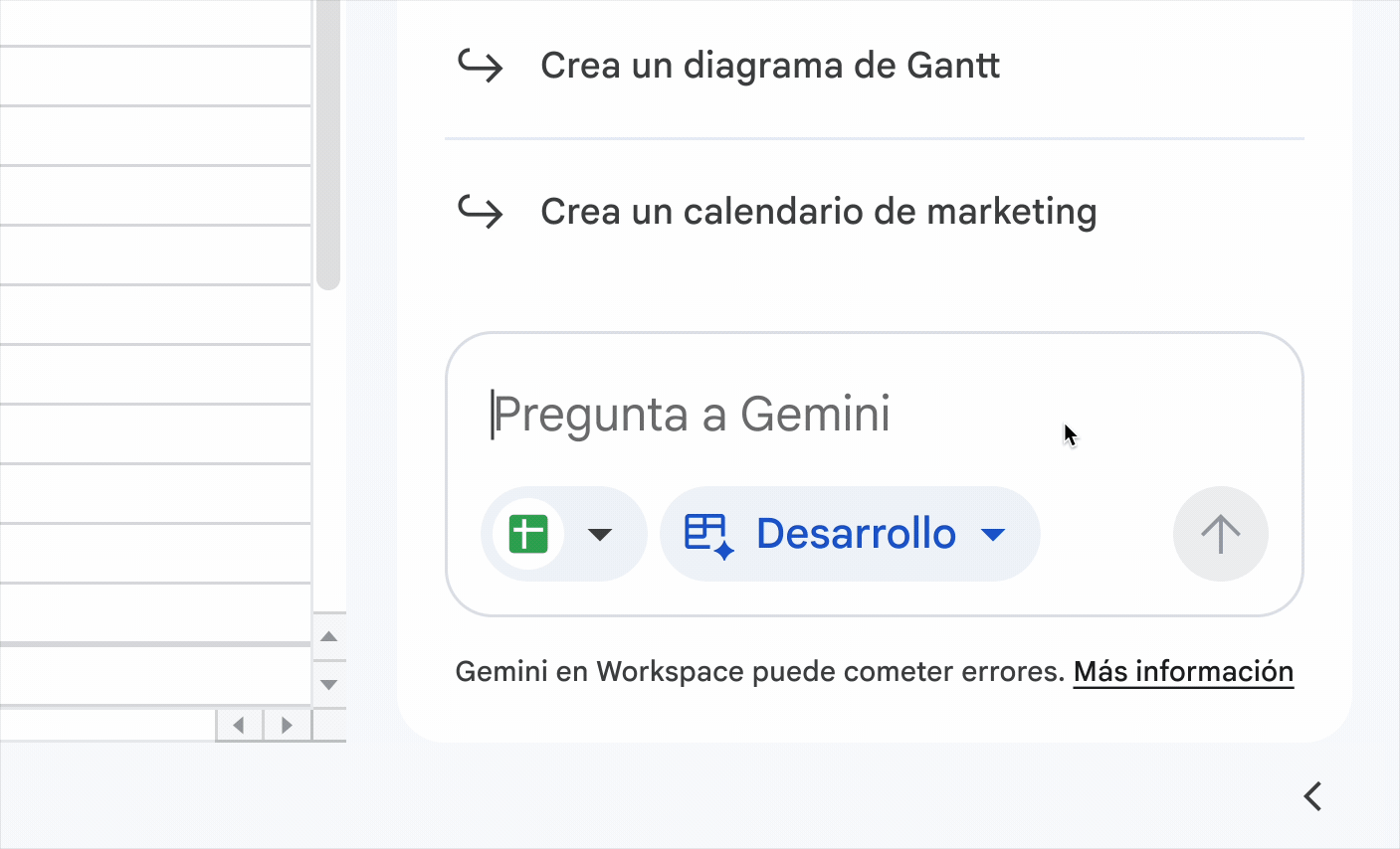 Expanded language support for building and editing spreadsheets with Gemini
