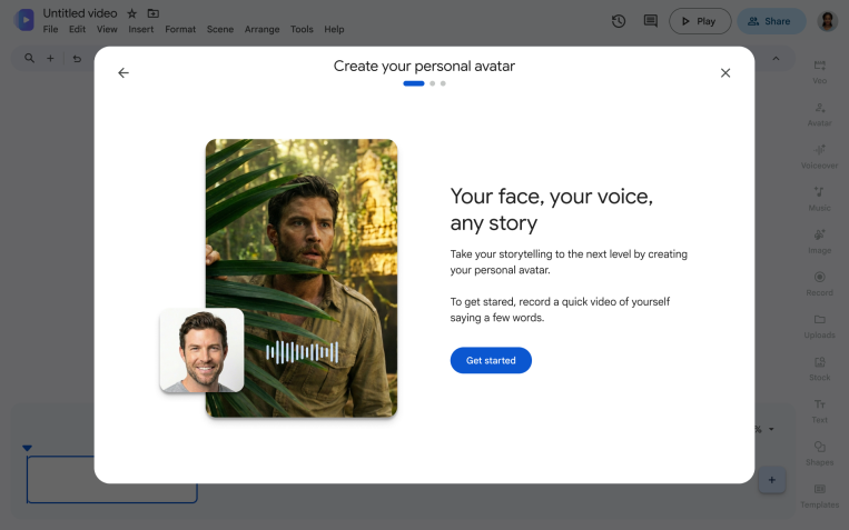 Cast yourself in AI video clips using your personal avatar with Gemini Omni in Vids