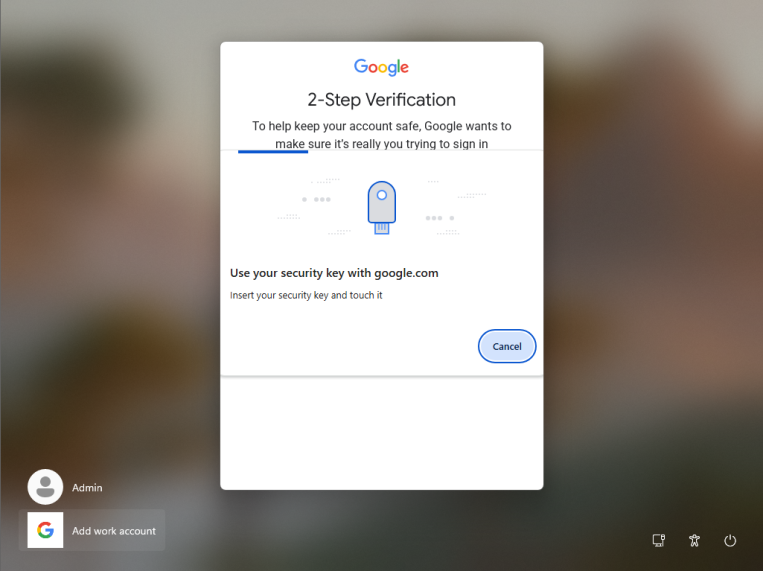 GCPW Supports FIDO2 Security Keys