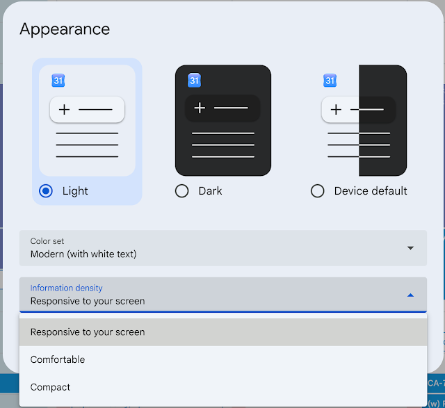 Google Calendar View Options for Large Monitors