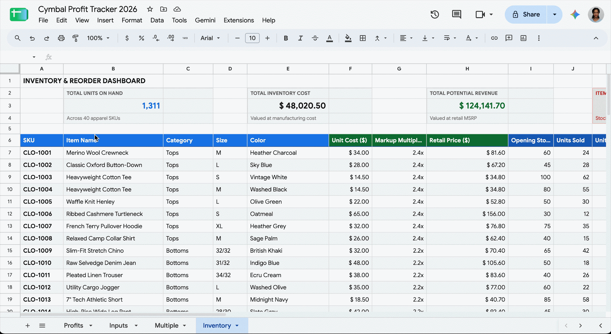 New manual calculation setting in Google Sheets