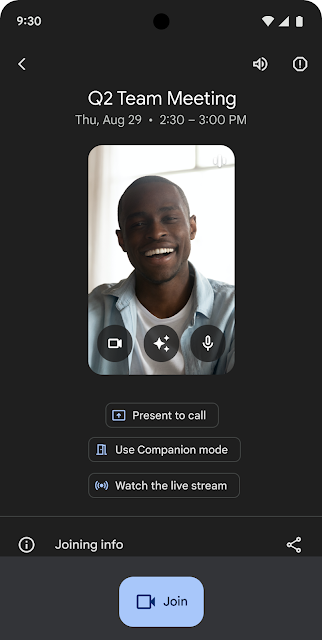google meet lets viewers join calls on android