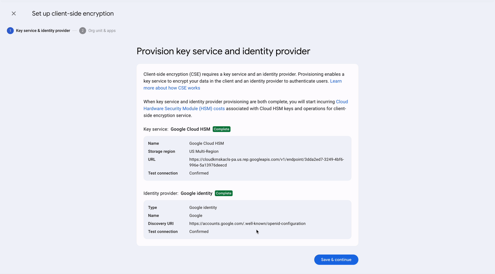 Simple setup option for Workspace Client-side encryption