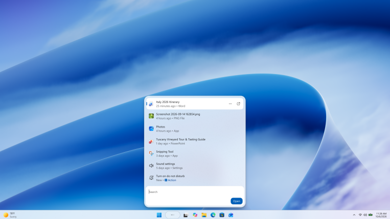 New Windows Search: Faster Search and Built-in Actions