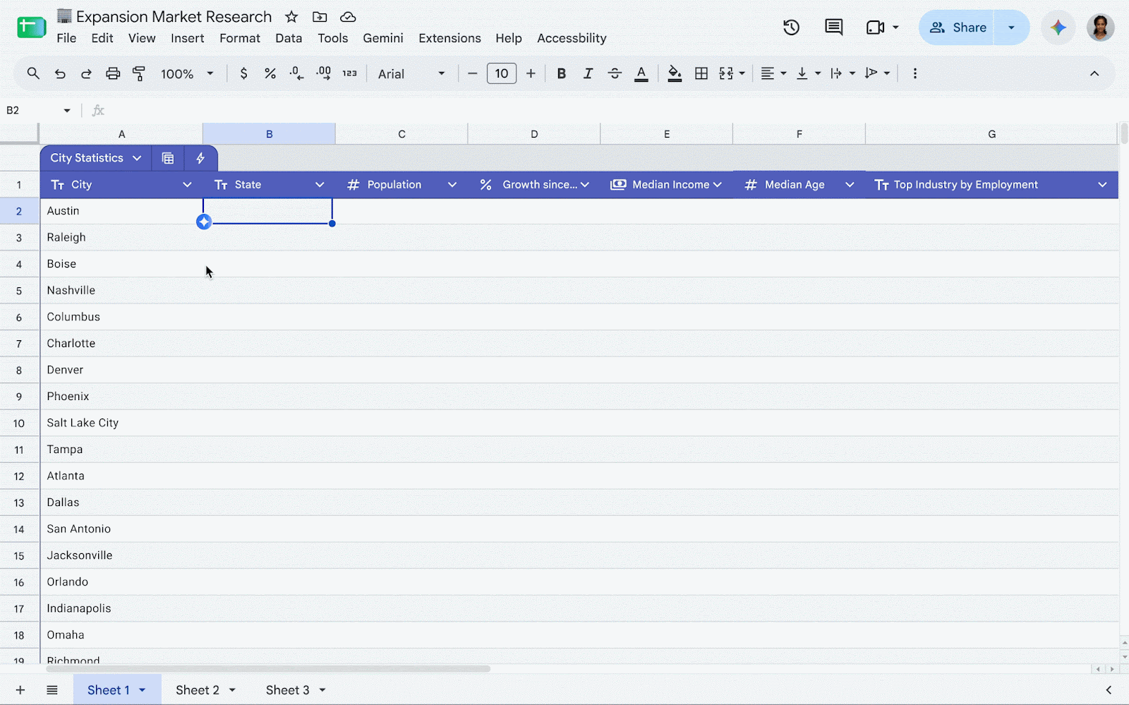Fill with Gemini adds cell-level web citations and supports larger requests